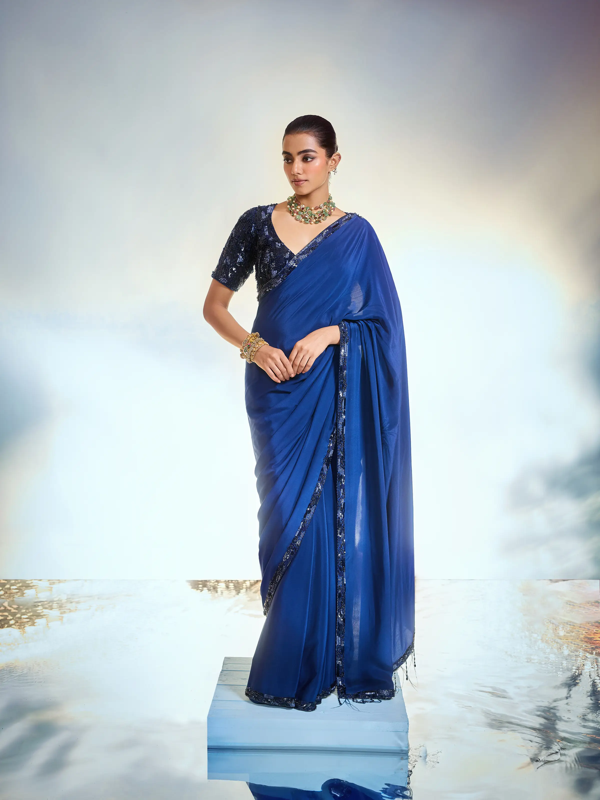 MK - Saree Blue - Image 2